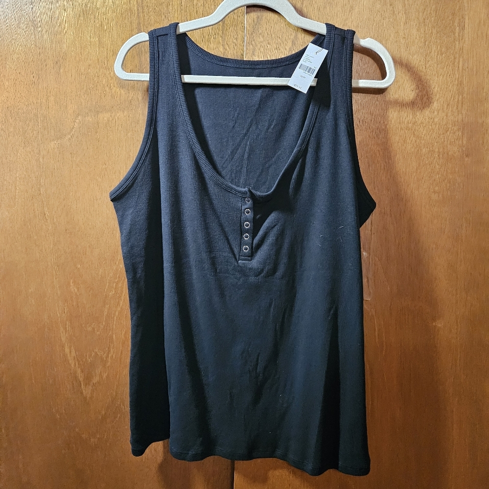 Lane Bryant sz 22/24 Ribbed Henley Tank